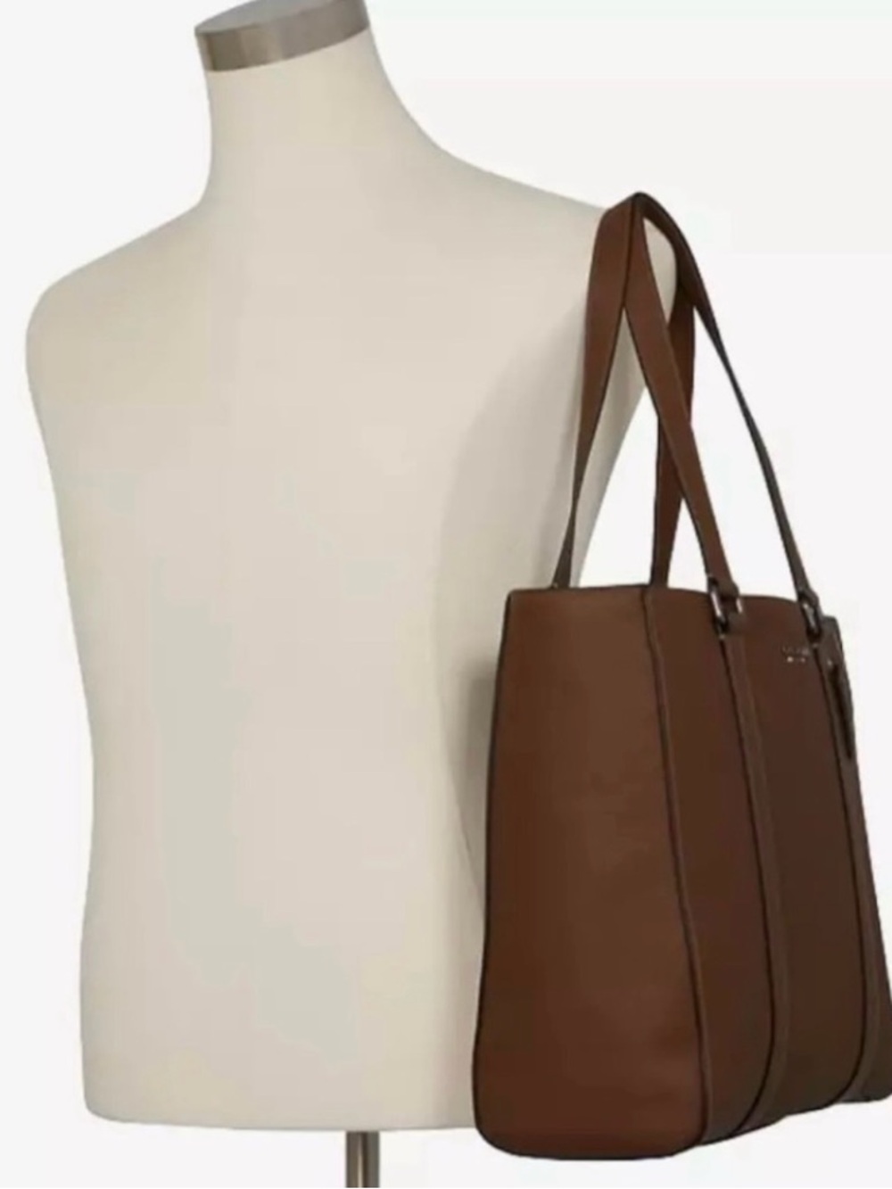 NWT Coach Hudson leather double handle Brown Leather Tote Bag - Picture 2 of 6